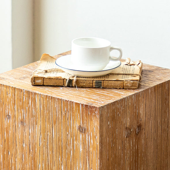 Rustic Chinese Fir Side Table 1-Tier
