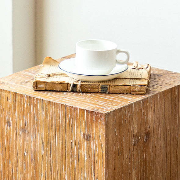 Rustic Chinese Fir Side Table 1-Tier