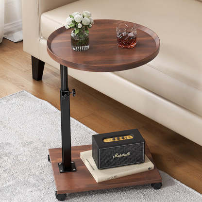 Nordic Adjustable Iron Side Table 2-Tier