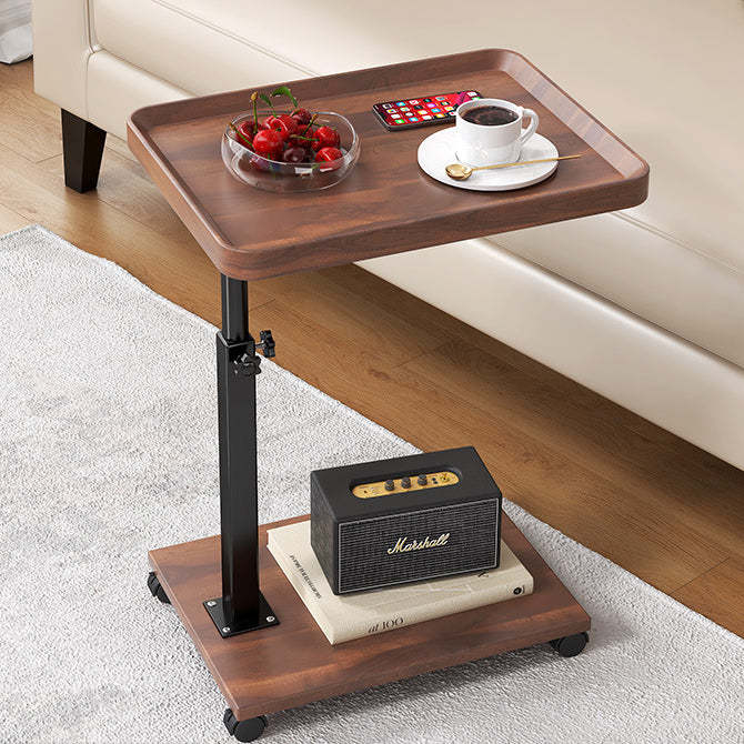 Nordic Adjustable Iron Side Table 2-Tier — Square