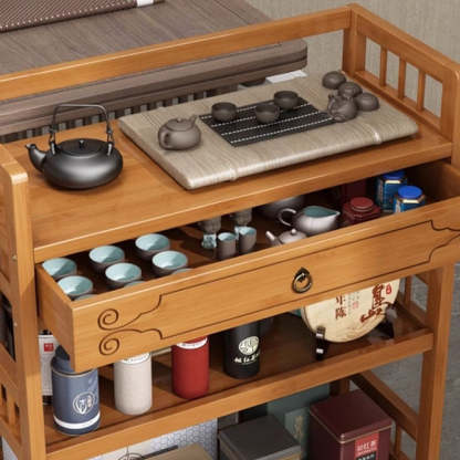 Bamboo Side Table 1-Drawer