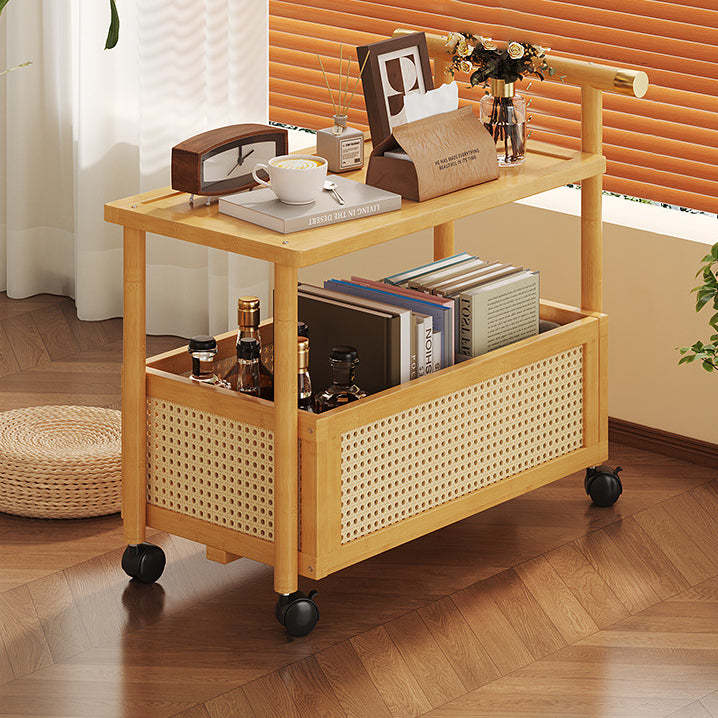 Bamboo Acrylic Rattan Side Table 2/3-Tier