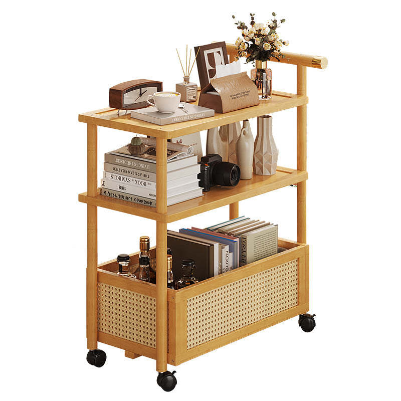 Bamboo Acrylic Rattan Side Table 2/3-Tier