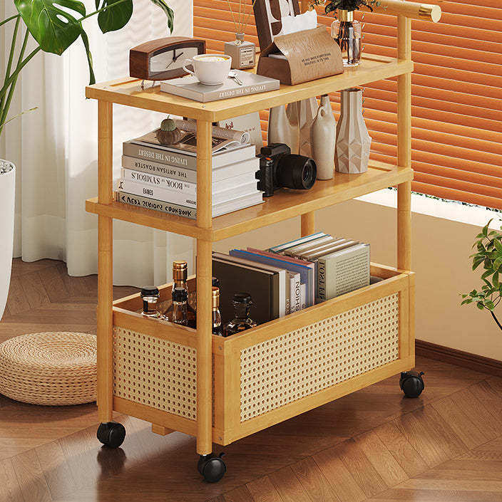 Bamboo Acrylic Rattan Side Table 2/3-Tier