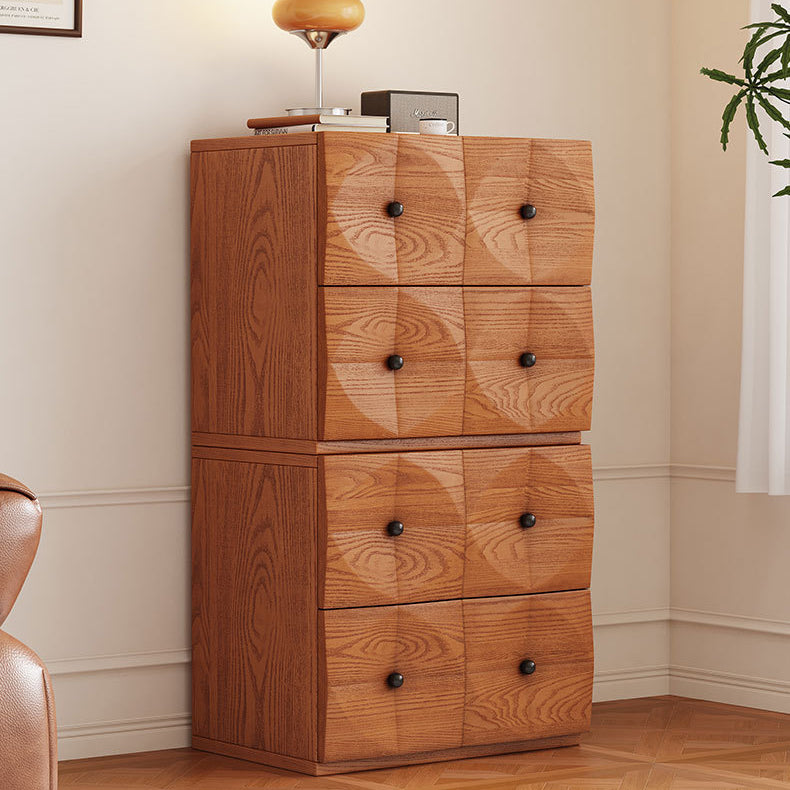 Retro Wood Storage Side Table 2-Drawer