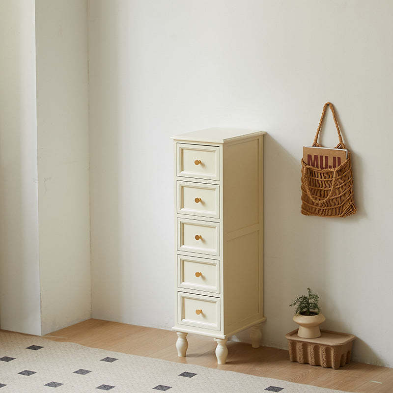 Nordic Rubber Wood 4/5-Drawer Storage Cabinet Side Table