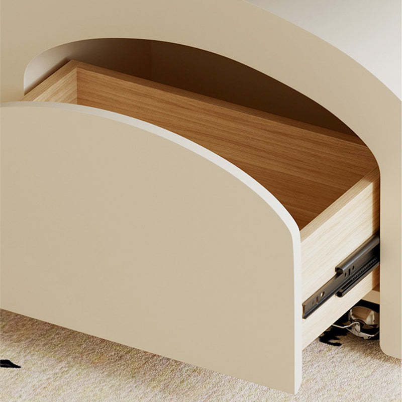 Nordic Walnut Pine Foldable 1-Drawer Coffee Table