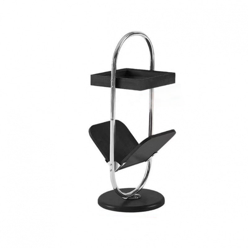 Retro Geometry Pine Steel 2-Tier Bookshelf
