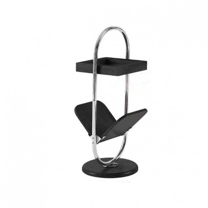 Retro Geometry Pine Steel 2-Tier Bookshelf