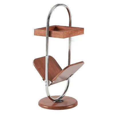 Retro Geometry Pine Steel 2-Tier Bookshelf