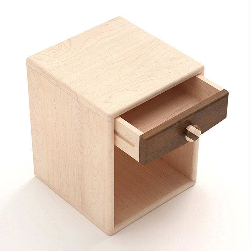 Contemporary Wood 1-Drawer Nightstand