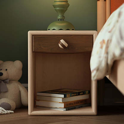 Contemporary Wood 1-Drawer Nightstand