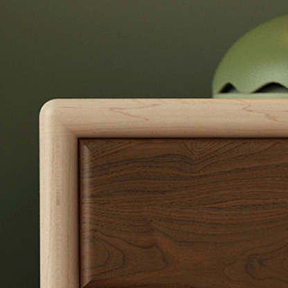 Contemporary Wood 1-Drawer Nightstand