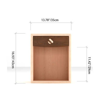 Contemporary Wood 1-Drawer Nightstand