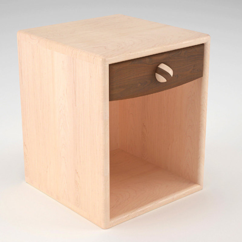 Contemporary Wood 1-Drawer Nightstand