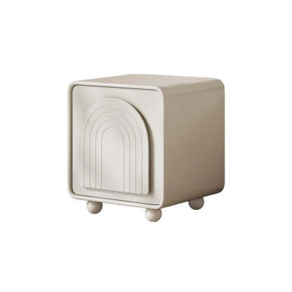 Nordic Cream 2-Cabinet Nightstand