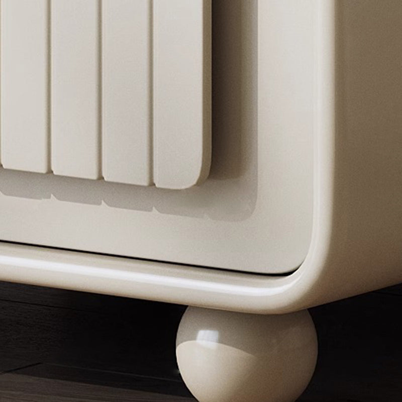 Nordic Cream 2-Cabinet Nightstand
