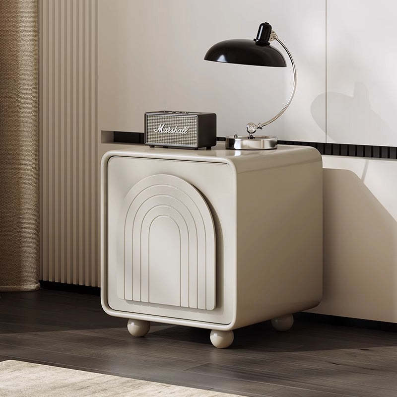 Nordic Cream 2-Cabinet Nightstand