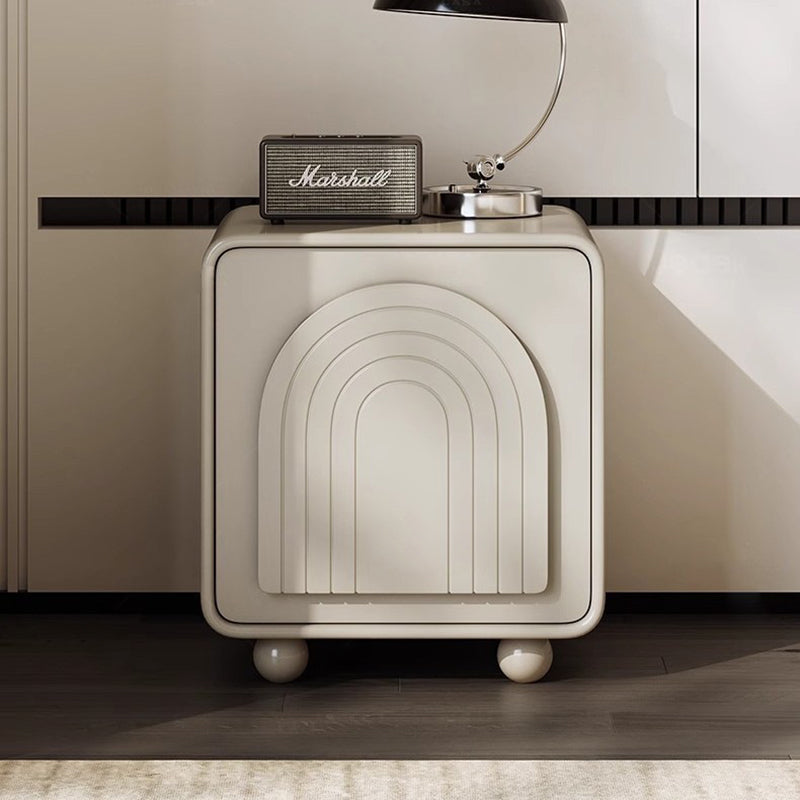 Nordic Cream 2-Cabinet Nightstand