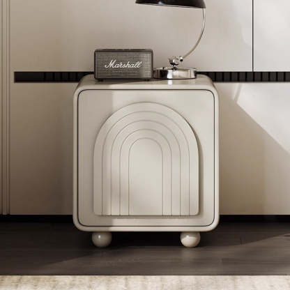 Nordic Cream 2-Cabinet Nightstand