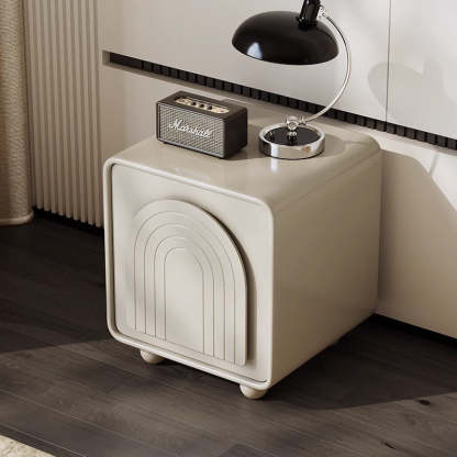 Nordic Cream 2-Cabinet Nightstand