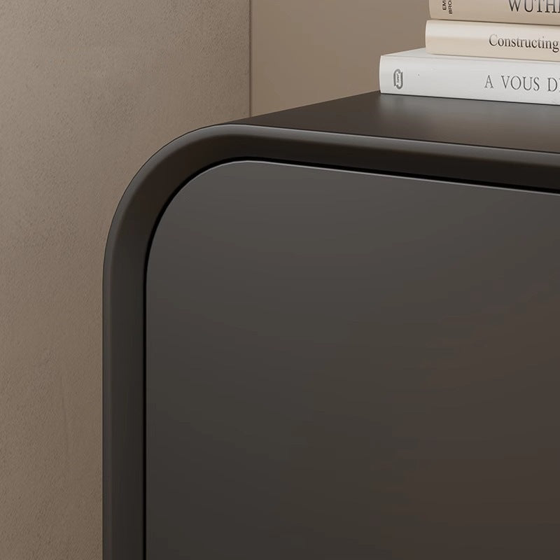 Minimalist Wood Steel 1-Drawer Nightstand