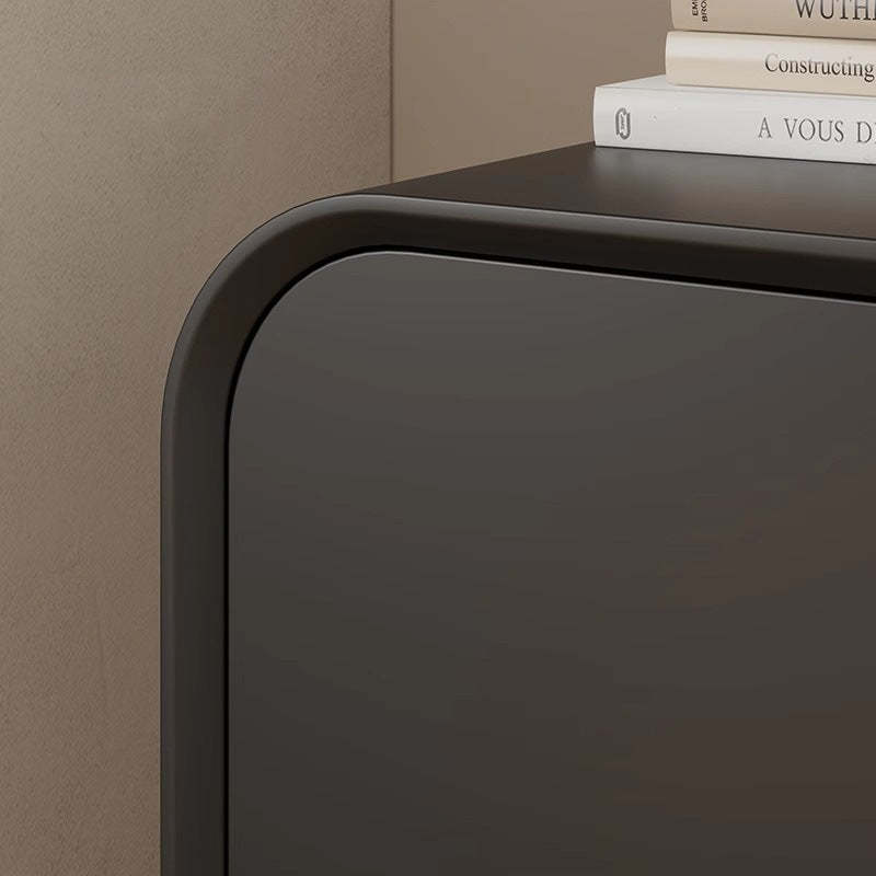Minimalist Wood Steel 1-Drawer Nightstand