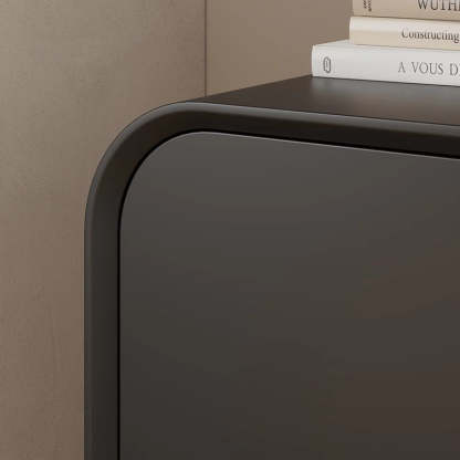 Minimalist Wood Steel 1-Drawer Nightstand