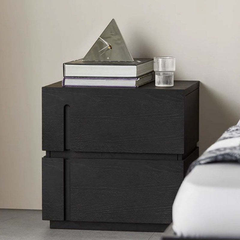 Minimalist Wood 2-Drawer Nightstand