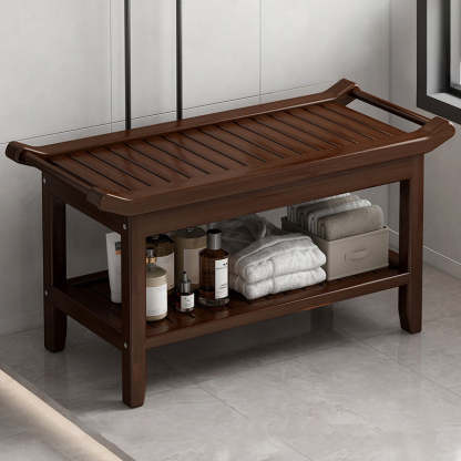 Minimalist Bamboo 2-Tier Storage Cabinet Side Table