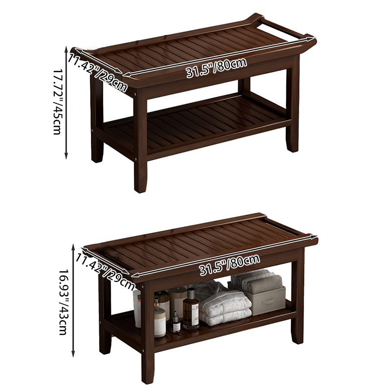 Minimalist Bamboo 2-Tier Storage Cabinet Side Table