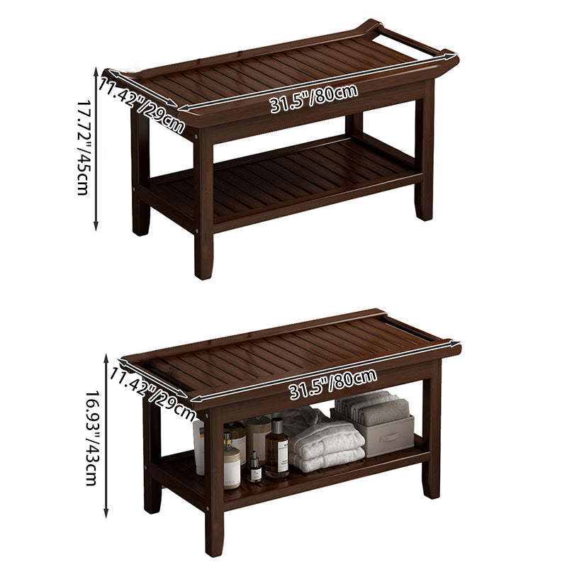 Minimalist Bamboo 2-Tier Storage Cabinet Side Table