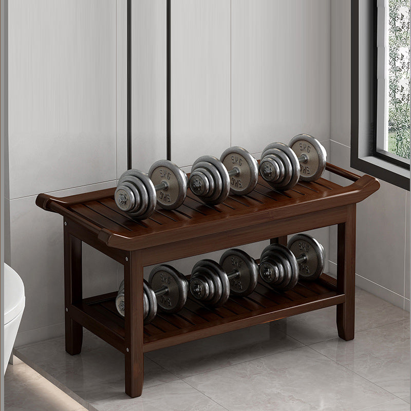 Minimalist Bamboo 2-Tier Storage Cabinet Side Table