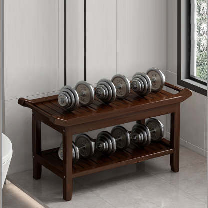 Minimalist Bamboo 2-Tier Storage Cabinet Side Table