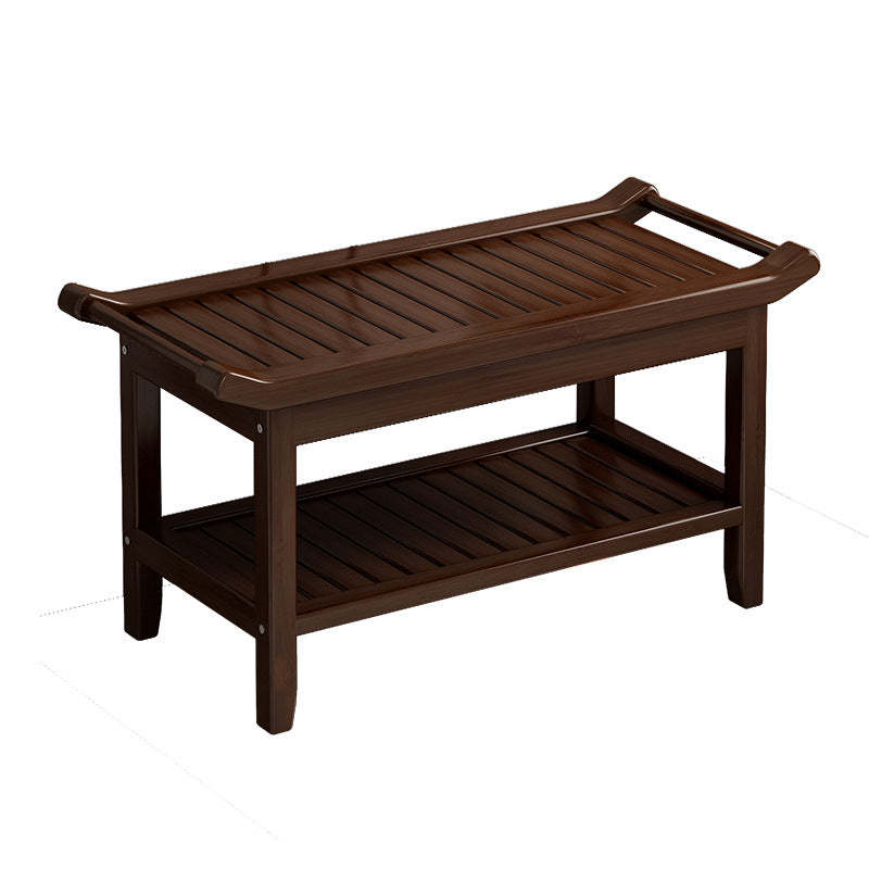 Minimalist Bamboo 2-Tier Storage Cabinet Side Table
