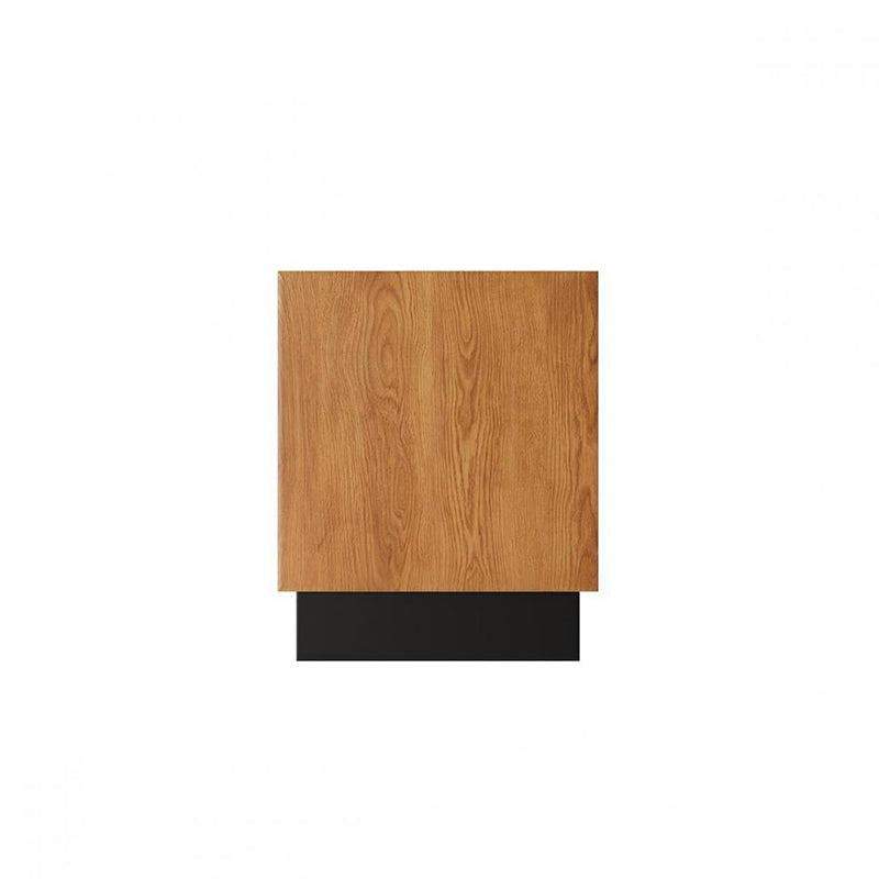 Retro Water Ripple Pine Nightstand 2-Drawer