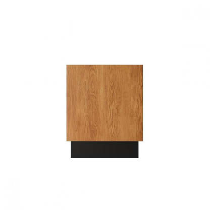 Retro Water Ripple Pine Nightstand 2-Drawer
