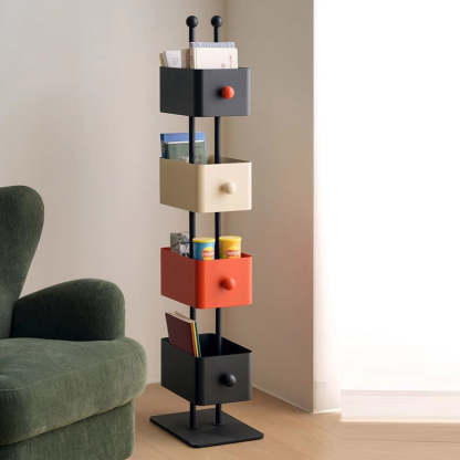 Nordic Colorful Iron Marble Bookshelf