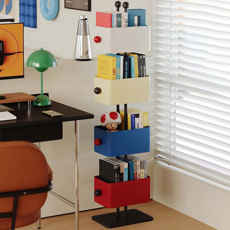 Nordic Colorful Iron Marble Bookshelf