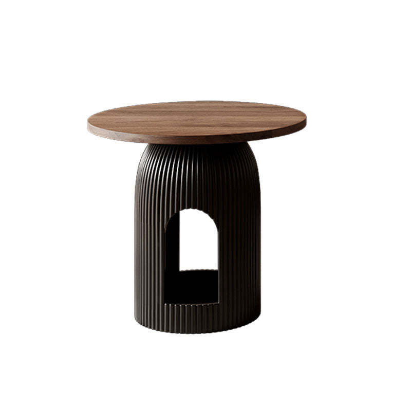 Nordic Wood Round Coffee Table 1-Drawer