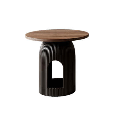 Nordic Wood Round Coffee Table 1-Drawer