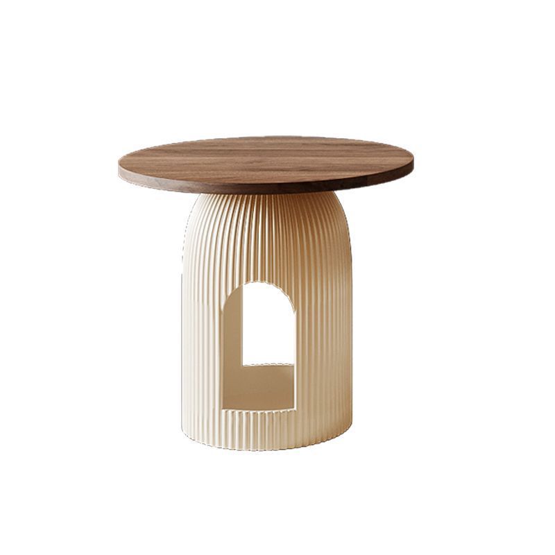 Nordic Wood Round Coffee Table 1-Drawer