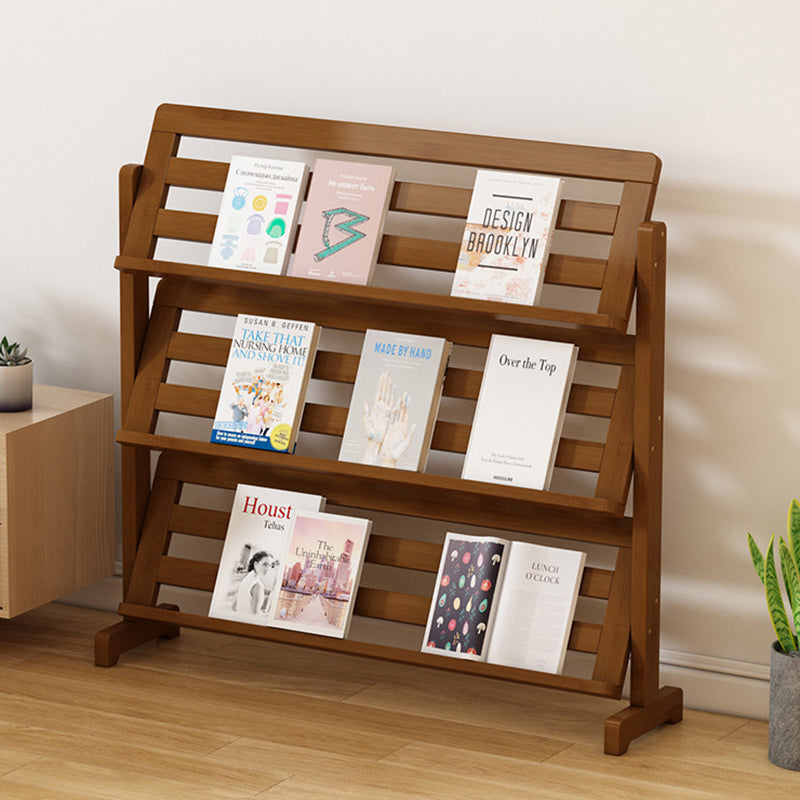 Oblique Bamboo Rattan Woven Bookshelf 3-Tier