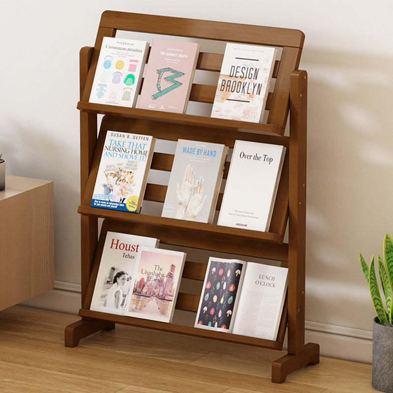 Oblique Bamboo Rattan Woven Bookshelf 3-Tier