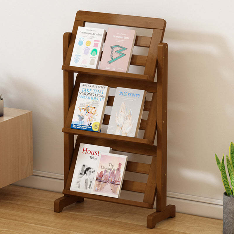 Oblique Bamboo Rattan Woven Bookshelf 3-Tier