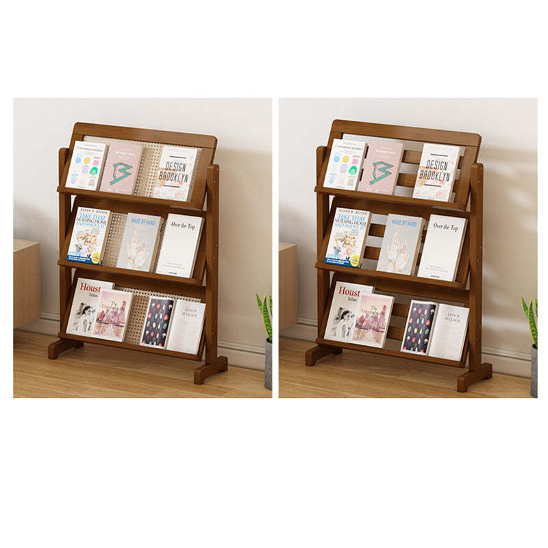 Oblique Bamboo Rattan Woven Bookshelf 3-Tier