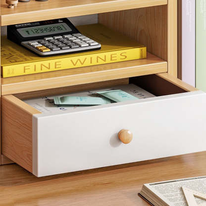 Contemporary Rectangle 1-Drawer Bookshelf Storage Cabinet