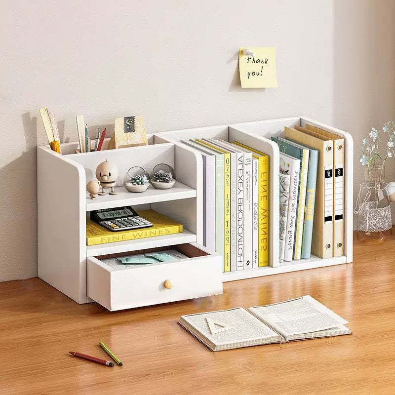 Contemporary Rectangle 1-Drawer Bookshelf Storage Cabinet
