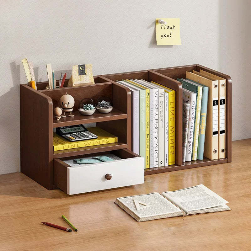 Contemporary Rectangle 1-Drawer Bookshelf Storage Cabinet