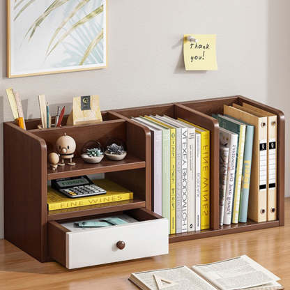 Contemporary Rectangle 1-Drawer Bookshelf Storage Cabinet